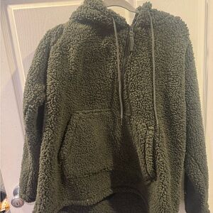 Men's Green Sherpa Hoodie